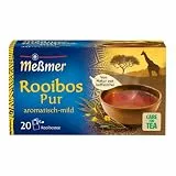 Meßmer Rooibos pur Tee | 20 Teebeutel | Vegan | Glutenfrei | Laktosefrei | Von Natur aus koffeinfrei