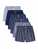 Lower East Men's Herren Boxershorts Boxer Shorts, Blue Variety, M (6er Pack)