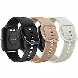 TUCOMO 3 Pack Armband Kompatibel mit 19mm Veryfitpro ID205L ID205S ID205G ID215G ID216 SW020 SW023 WF021 WF025, Weiches Silikon Sport Ersatzband für Uwatch3 Ufit GT Herren Damen