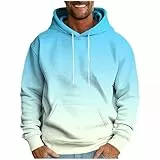 Dyhxuan Kapuzenpullover Herren Farbverlauf Sweatshirt mit Kapuze Modisches Streetwear Pullover Autumn Winter Langarm Hoodie Loose Hoody Oberteile Casual Kapuzenpulli Fleece Männer Pulli S-4XL