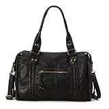 TIAASTAP Vintage City Bag Damen – PU Ledertasche Handtasche Groß Shopper Tasche Y2K Schultertasche Arbeitstasche Uni Japanese School Bag, Damen-Henkeltaschen für Frauen