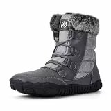 RUYI Winterstiefel Damen Warm Gefüttert Barfuss Schuhe Damen Winter Schneestiefel Wasserdicht Barfuß Winterschuhe Rutschfeste Wanderschuhe