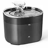 Romon Katzenbrunnen, Trinkbrunnen für Katze2,2L, Super Silent Katzen Trinkbrunnen, Katzenbrunnen für den Innenbereich für Katzen - für Mehrere Haustiere - Schwarz