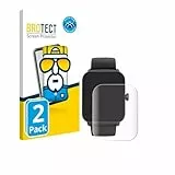 BROTECT 2 Stück Full-Cover Schutzfolie für Hama Smartwatch 6010 Full-Screen Displayschutz-Folie [3D Curved, Anti-Fingerprint, Kristall-Klar]