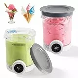 ASOFTY 2 Stück Behälter für Ninja Swirl, 480ml Eisbehälter Becher mit Deckel Kompatibel mit Ninja Creami Swirl NC700 NC701 Serie Eismaschinen, Eismaschine Zubehör, BPA-frei, Spülmaschinenfest