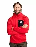 RevolutionRace Evolution Stretch Fleece Hoodie für Herren, Zip Hoodie für Wandern und Outdoor-Aktivitäten, Mars Red, L