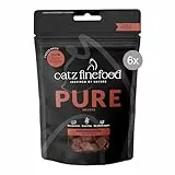 Catz finefood Purrrrly No. 105 Rinderherzen, gefriergetrockneter Katzensnack/ Katzenleckerli, 6er Pack (6 x 35 g)