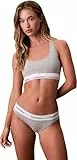 Calvin Klein Damen Bralette Unlined mit Logobund, Grau (Grey Heather), M