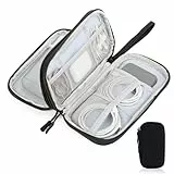 NVIYAM Kabeltasche, Elektronische Tasche, Reise Zubehör Organizer Tasche, Festplatten Tasche，Elektronik Tasche Organizer, Tragbare Kabelorganizer für Handyladekabel, Powerbank, USB Sticks(Schwarz)