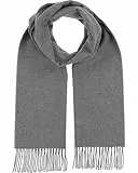 bugatti Herren Schal einfarbig - 33 x 180 cm - Winterschal aus 100% Wolle