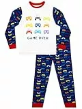 Harry Bear Schlafanzug Jungen | Gaming Schlafanzüge Für Jungen | Kuschelige Passform Pyjama Kinder Junge | Blau 152