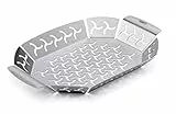 Weber Premium Grillkorb - Klein (27 x 19cm), Hitzebeständige & spülmaschinenfeste BBQ Grillschale aus Edelstahl, Ideal für Beilagen (Fleisch, Gemüse), für alle Grilltypen geeignet - Silber (6677)