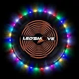 LED'S MOVE Flying Disc | Leuchtender Frisbee | 38 LEDs mit 12 Farbmodi | LED-Frisbee | USB-C | Wasserdicht | Superhelles Outdoor-Spielzeug | Leuchtendes Spielzeug | Schwarz 22,5 cm (456 Colours)