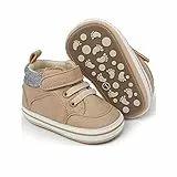 RVROVIC Baby Jungen Mädchen Anti-Rutsch-Sneakers Soft Ankle Stiefel Kleinkind erste Wanderer Neugeborenen Krippe Schuhe (12-18 Monate, 2-Khaki)