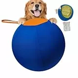 Generisch Herding Ball Hund | 45 cm Beruhigender Jumbo Ball | Reißfester Treibball für Hunde mit Tragegriff | Riesiger Aufblasbarer Tennisball Interaktives Hundespielzeug zum Spielen und Trainieren