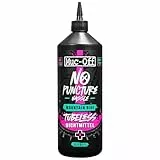 Muc Off No Puncture Hassle Tubeless Sealant Reifendichtmittel, 1 l - Hochwertiges Reifendichtmittel für Schlauchlose Fahrradreifen mit UV-Tracer-Farbstoff, Dichtet Risse und Löcher Bis Zu 6 mm ab