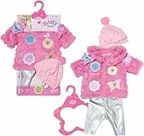BABY born Flauschmantel Outfit mit Jacke, Leggings und Mütze für 43 cm Puppen, 833834 Zapf Creation