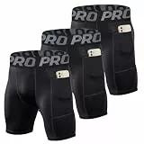 LANBAOSI 3er-Pack Herren-Kompressionsshorts, 3 Stück, XL