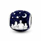 QIKAOLA 925 Sterling Silber Charms Beads für Pandora Armbänder Halskette Charms Anhänger Kompatibel mit europäischen Armbänder und Halsketten für Frauen Mädchen