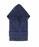 Top Towel Unisex Elegant Bademantel, Blau, L