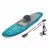 Bestway Hydro Force SUP Allround Board-Set Aqua Drifter, 335 x 91,5 x 15 cm, bis 150 kg, FortiFiber-Material, Abnehmbarer Sitz, D-Ringe, Anti-Rutsch-Belag, Pumpe, Paddel, Rucksack, Coil-Leash