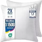 Utopia Bedding 2er Set Kissenfüllung 80 x 80 cm, Innenkissen Füllkissen Kopfkissen Sofakissen (Weiß)