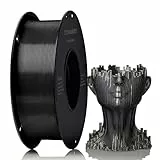 Silk PLA Filament 1.75mm, TINMORRY 3D Drucker Filament, 1 kg, 1 Spule, Eisen schwarz