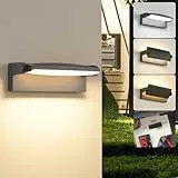 SANSHI Außenlampe 30W,Wandleuchte Innen Außen 3000K/4000K/6500K,wasserdichte IP65 aussenlampe Wand,Wandlampe mit 350° Schwenkbar LED Panel,Außenwandleuchte Aussenleuchte für Garten Terrasse,Dunkelgrau