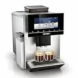 SIEMENS Kaffeevollautomat EQ900 TQ903D03, App-Steuerung, intuitives Full-Touch-Display, Barista-Modus, AromaBoost, Geräuschreduzierung, Premiummahlwerk, automatische Dampfreinigung, 1500 W, edelstahl