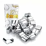 fuxton 25 STK Profi Seilklemme 8 mm Würgeklemmen aus Aluminium, rostfrei, für Expanderseil, Planenseil, Gummiseil