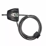 Master Lock Schwarzes Python-Fahrradschloss mit Schlüssel, verstellbares Metall-Kabelschloss mit wetterfester Vinyl-Beschichtung für Outdoor-Ausrüstung, Fahrräder, 1,8 m lang, 8417D