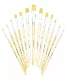 K3T Naturborstenpinsel-Set 13-teilig (Größen 2, 4, 6, 8, 10, 12 und 14), Schaft naturbelassen, Art.Nr. 49014