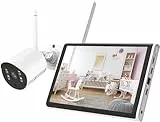 Megasat Überwachungssystem HS 260 – Überwachungskamera & -Monitor (Aufnahme auf SD-Karte oder Festplatte, Funkreichweite bis zu 300 m, 10,1″ Monitor)