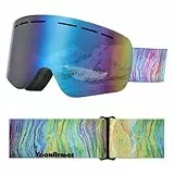 YooxArmor Skibrille Kinder, Anti Fog Snowboardbrille mit Double Lens für 6-14 Jahren Jungen und Mädchen,100% UV Helmkompatible OTG Schneebrille für Skifahren Skaten Wintersport