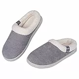 Tofern Hausschuhe Damen Herren Plüsch Hochwertig Thermo Winter Slippers Ehepaar Cozy Gegen Lärm Schlappen Pantoffeln, Haus Besucherhausschuhe Hauslatschen