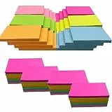 1920 Sheets 7,6 x 12,7 cm große Haftnotizen, 76 x 127 mm, 6 brillante Farben, sortiert, selbstklebende Blöcke, 80 Blatt pro Block zur Erinnerung, Checkliste (brillante 24 Blöcke)