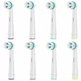 8 Stück Ortho Care Aufsteckbürsten, Kompatibel mit Braun Oral B Elektrische Zahnbürste für die Präzise Reinigung um Zahnspangen.