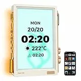 Divoom Times Frame – Digitaler Bilderrahmen,64GB Speicher, 10.1 Zoll Elektronischer Fotorahmen, Transparenter IPS HD Bildschirm 1280x800 HD Auflösung, Geschenk für Frauen Männer (weiß)
