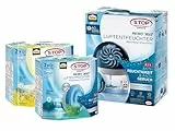 Pattex AERO 360º Luftentfeuchter, 1 Gerät inkl. 1 Nachfülltab (450g) & Pattex AERO 360° Waldblumenwiese Nachfüllpack, 2x450g & Frischer Wasserfall Nachfüllpack, 2x450g