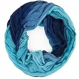 Gloop Damen Schal leichter Loop schal Schlauchschal Tuch mit Farbverlauf Viele Farben