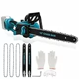 WingFly Akku Kettensäge 12 Zoll Kompatibel mit Makita 18V, Elektro Kettensäge mit Bürstenlosem Motor, 30 cm Sägeblatt, 10 m/s Kettengeschwindigkeit, Automatischem Schmiersystem (Ohne Akku)