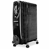 Aigostar Tummie 33JIE - ölradiator, 11 Lamellen Ölgefüllter Heizkörper, 2300 Watt Tragbar mit drei Heizstufen und Thermostatregelung. EINWEGVERPACKUNG.