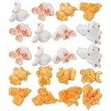 EXCEART 20 Stück Künstliches Popcorn Harz Popcorn Dekoration Popcorn Girlande Popcorn Modell Set Werbung Foto Requisite für DIY Ohrring Armband Neacklace Zubehör Gemischte Farbe