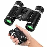 Mini Doppelfernrohr Fernglas 10x22 Kleines Faltbares Fernglas Kompakt Wasserdicht Feldstecher für Kinder Erwachsene mit Tragetasche für Vogelbeobachtung Reisen Jagd Sport im Freien Konzerte Theater