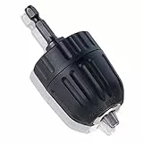 Schnellspannbohrfutter 0.8–10mm JTENG Bohrfutter Schnellspann 3/8-24UNF Sechskantschaft Bohrfutter mit 1/4 Hex Chuck Adapter