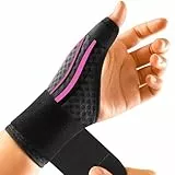 FREETOO Stabil-Dünn Daumenbandage Rechts für Arthrose, Rhizarthrose, Karpaltunnel, Leicht Daumenschiene Rechts Kapselriss, Schnappdaumen, Sattelgelenk, Bruch, Daumenorthese Damen & Herren (Rosa M)