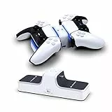 LIONCAST® PS5 Controller Ladestation [LED Status Anzeige] - PS5 Zubehör - Playstation 5 - PS5 Docking Station - PS5 Gadgets - Dualsense Ladestation