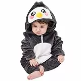 corimori Pablo der Pinguin Baby Neugeborenen Onesie Jumpsuit Strampler Anzug Kostüm Verkleidung (60-70 cm), Schwarz