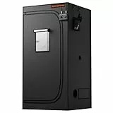 Spider Farmer Growzelt 90x90x180cm für Indoor Lichtdicht und Wasserdicht Anbauzelt Grow Tent Growschrank für Homegrowing Pflanzenzucht Gewächshaus Indoor Zuchtzelt für SF2000Pro, SE3000, G3000