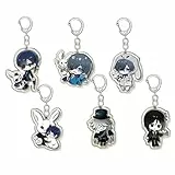 JUSONGKWCP 6 BlackButlers Schlüsselanhänger Anime Figur Cosplay Accessories BlackButlers Acryl Anhänger Keychain